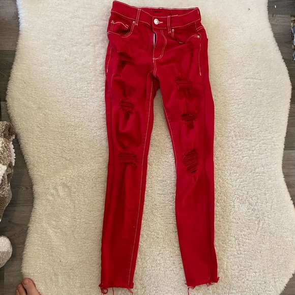 Garage Red high waist Jeggings 0 - Picture 1 of 6